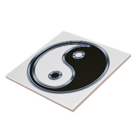 Azulejo De Cerâmica Yin e Yang Medallion