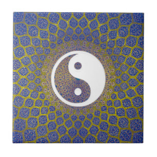 Azulejo De Cerâmica Yin Yang Mandala