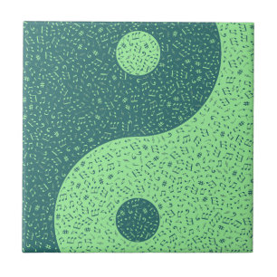 Azulejo De Cerâmica Yin Yang Music Notes