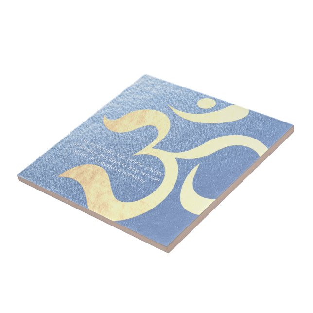 Azulejo De Cerâmica Yoga Meditation Instrutor Life Coach OM Cotes (Lateral)