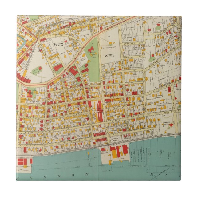 Azulejo De Cerâmica Yonkers New York (Frente)