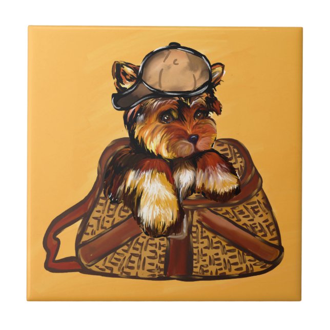 AZULEJO DE CERÂMICA  YORKIE POO (Frente)