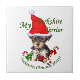 Azulejo De Cerâmica Yorkshire Terrier Natal