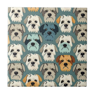 Azulejo De Cerâmica Yorkshire Terrier Pattern