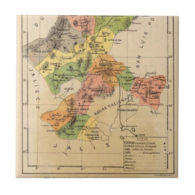 Azulejo De Cerâmica Zacatecas, México (Frente)