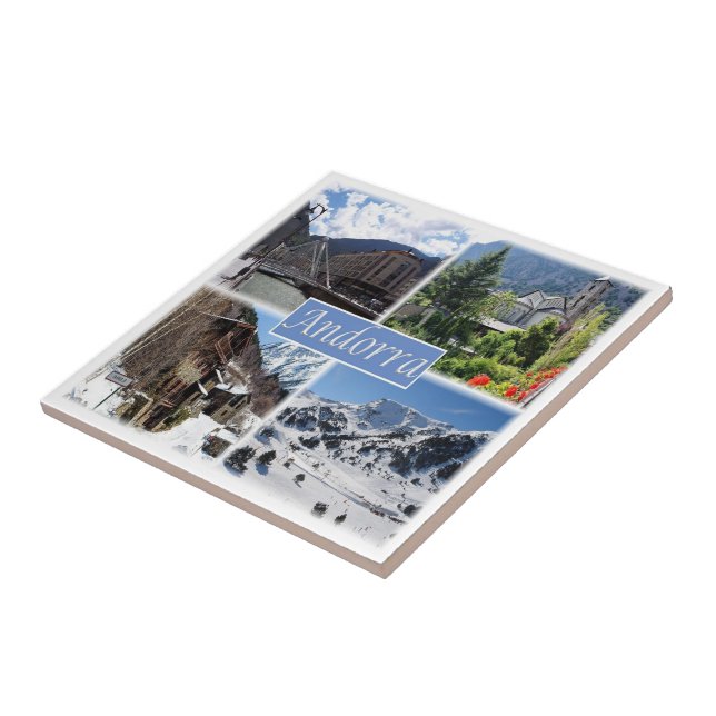 Azulejo De Cerâmica zAD003 ANDORRA, La Vella, mosaico, (Lateral)