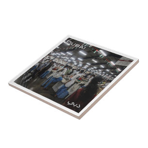 Azulejo De Cerâmica zAE046 DUBAI mercado de peixes, Emirados Árabes Un