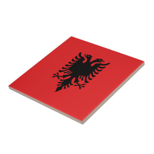 Azulejo De Cerâmica zAL001 ALBANIAN FLAG, Albânia,