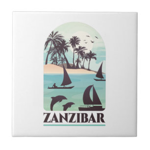 Azulejo De Cerâmica Zanzibar Africa Vintage