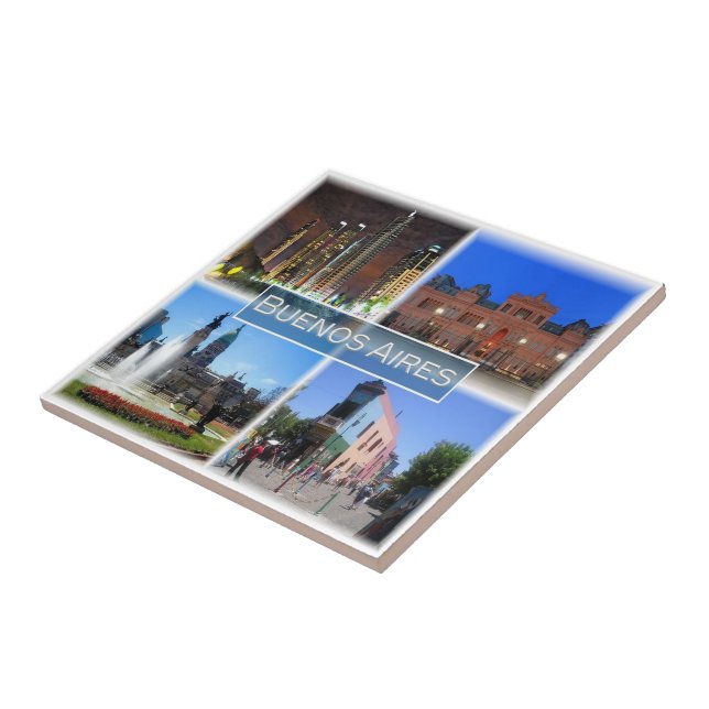 Azulejo De Cerâmica zAR005 BUENOS AIRES, Mosaico, Argentina, (Lateral)