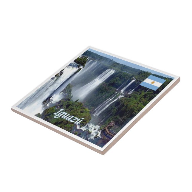 Azulejo De Cerâmica zAR029 IGUAZU FALLS, Argentina, América, (Lateral)