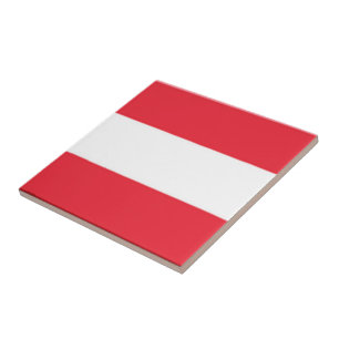 Azulejo De Cerâmica zAT001 AUSTRIAN FLAG, Áustria
