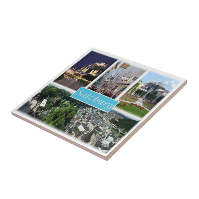 Azulejo De Cerâmica zAT008 SALZBURG Áustria, (Lateral)