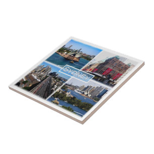 Azulejo De Cerâmica zAU008 SYDNEY, Mosaico, Austrália, Oceânia,