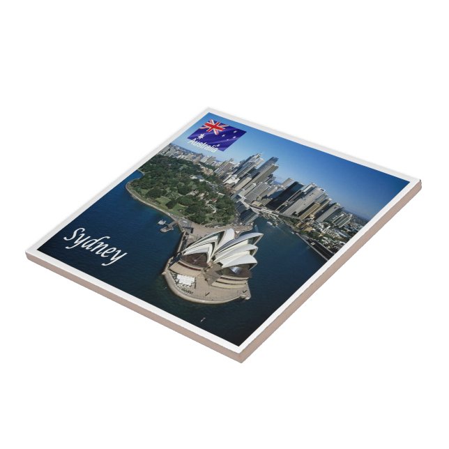 Azulejo De Cerâmica zAU026 SYDNEY Austrália, Ópera House, (Lateral)