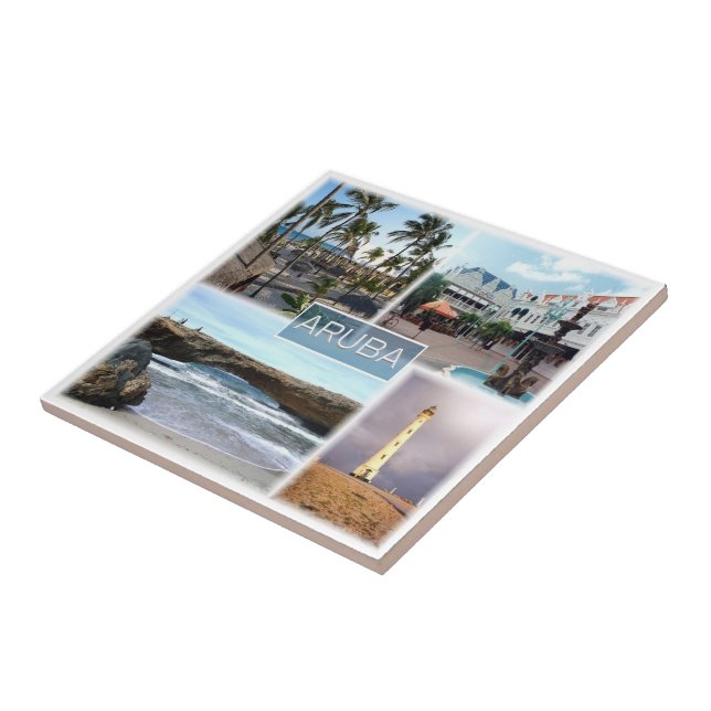 Azulejo De Cerâmica zAW003 ARUBA, Mosaico, América (Lateral)