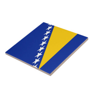 Azulejo De Cerâmica zBA001 BÓSNIAN FLAG, Bósnia e Herzegovina,