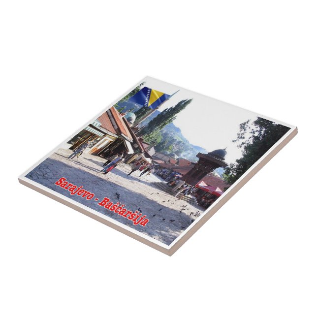 Azulejo De Cerâmica zBA005 SARAJEVO BAŠCARŠIJA Bósnia e Herzegovina (Lateral)