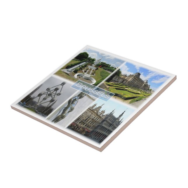 Azulejo De Cerâmica zBE005 BRUXELAS, Manneken Pis, Bélgica, (Lateral)