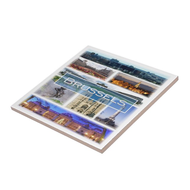 Azulejo De Cerâmica zBE006 BRUXELAS Bélgica, (Lateral)