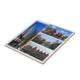 Azulejo De Cerâmica zBE010 BRUGES Bélgica,