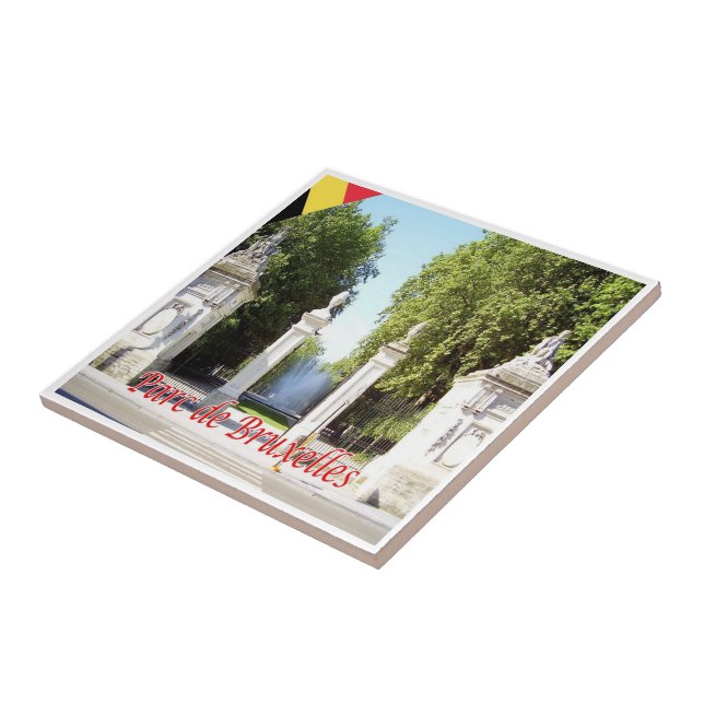 Azulejo De Cerâmica zBE018 BRUXELLES BRUXELLES PARK Bélgica (Lateral)