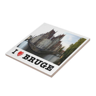 Azulejo De Cerâmica zBE040 BRUGES Spiegelrei e Langerei Bélgica