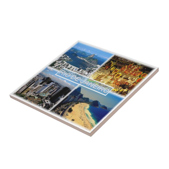 Azulejo De Cerâmica zBR003 RIO DE JANEIRO, Mosaico, Brasil, (Lateral)