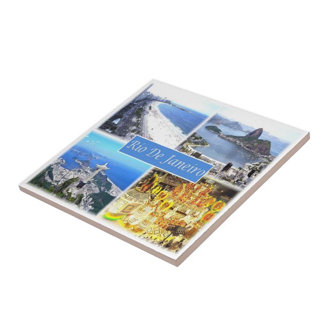 Azulejo De Cerâmica zBR006 RIO DE JANEIRO, Mosaico, Brasil (Lateral)