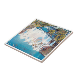 Azulejo De Cerâmica zCA003 NIAGARA FALLS, Panorama, América,