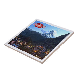 Azulejo De Cerâmica zCH036 ZERMATT Panorama Suíça -