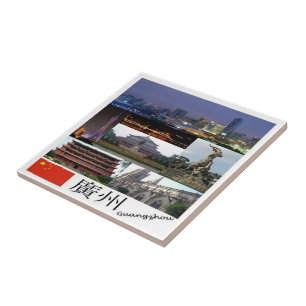Azulejo De Cerâmica zCN027 CANTON, China PRC, Souvenir