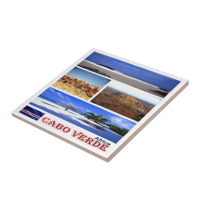 Azulejo De Cerâmica zCV022 CAPE VERDE, Mosaico, África, (Lateral)