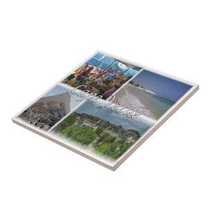 Azulejo De Cerâmica zCV025 CAPE VERDE, Mosaico, África,