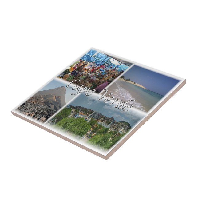 Azulejo De Cerâmica zCV025 CAPE VERDE, Mosaico, África, (Lateral)