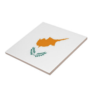 Azulejo De Cerâmica zCY001 CHIPRIOT FLAG, Chipre,