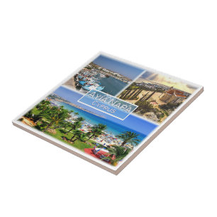 Azulejo De Cerâmica zCY003 AYIA NAPA Harbor Nelia, Chipre,