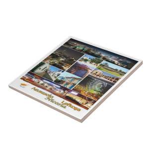 Azulejo De Cerâmica zCY018 NICOSIA Collage Mosaic, Chipre