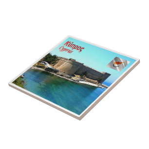 Azulejo De Cerâmica zCY024 KYRENIA CASTLE Chipre,