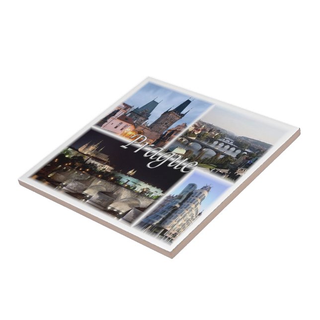 Azulejo De Cerâmica zCZ005 PRAGUE República Checa, (Lateral)