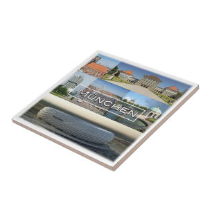 Azulejo De Cerâmica zDE012 MUNICH MÜNCHEN, mosaico, Alemanha