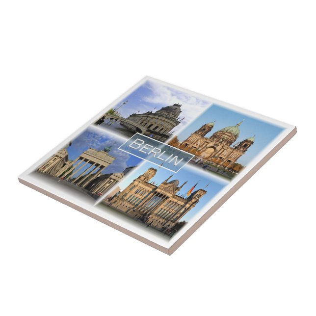 Azulejo De Cerâmica zDE018 BERLIN Alemanha, (Lateral)