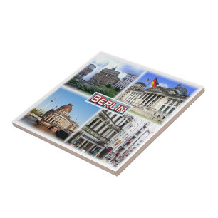 Azulejo De Cerâmica zDE109 BERLIM Brandenburg, Gate Reichstag,