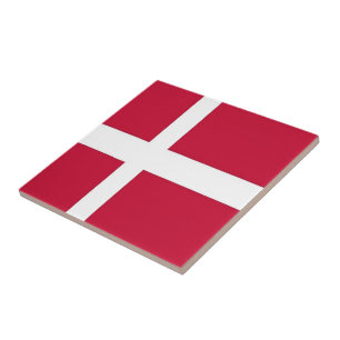 Azulejo De Cerâmica zDK001 DANISH FLAG, Dinamarca,