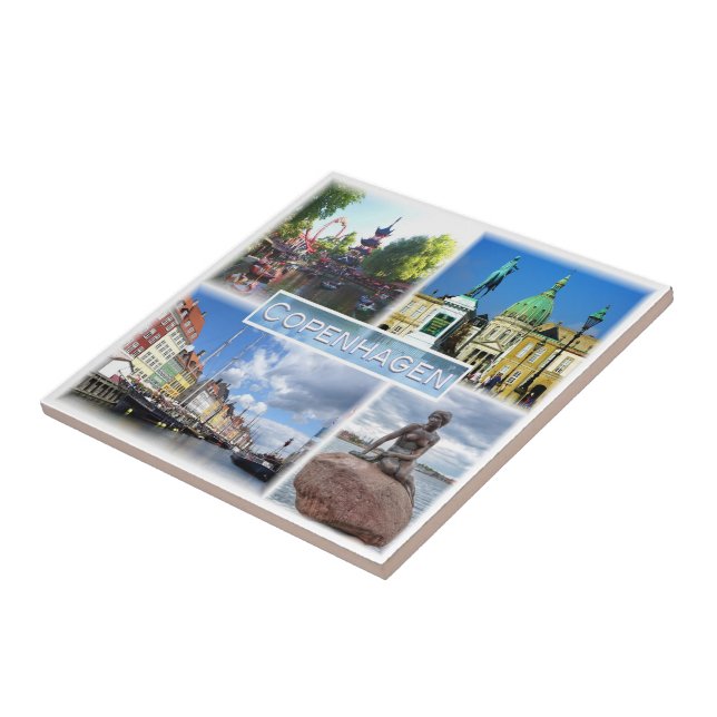 Azulejo De Cerâmica zDK013 COPENHAGEN Tivoli Garden Amalienborg (Lateral)