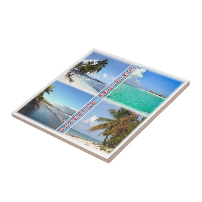 Azulejo De Cerâmica zDO004 REPÚBLICA DOMINICANA, Mosaico, América, (Lateral)