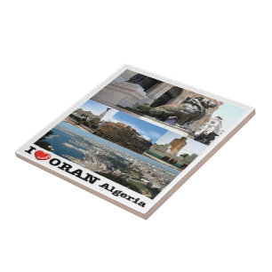 Azulejo De Cerâmica zDZ007 ORAN I Love, Argélia Mosaica, África, gelad