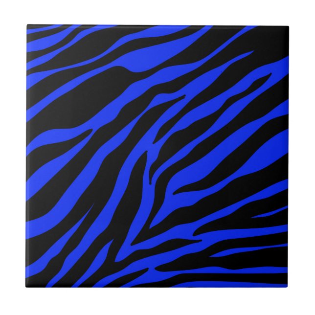 Azulejo De Cerâmica zebra azul (Frente)