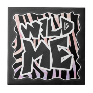 Azulejo De Cerâmica Zebra Black e Pink Wild