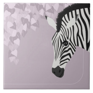 Azulejo De Cerâmica Zebra Branca Negra - Carne Rosa